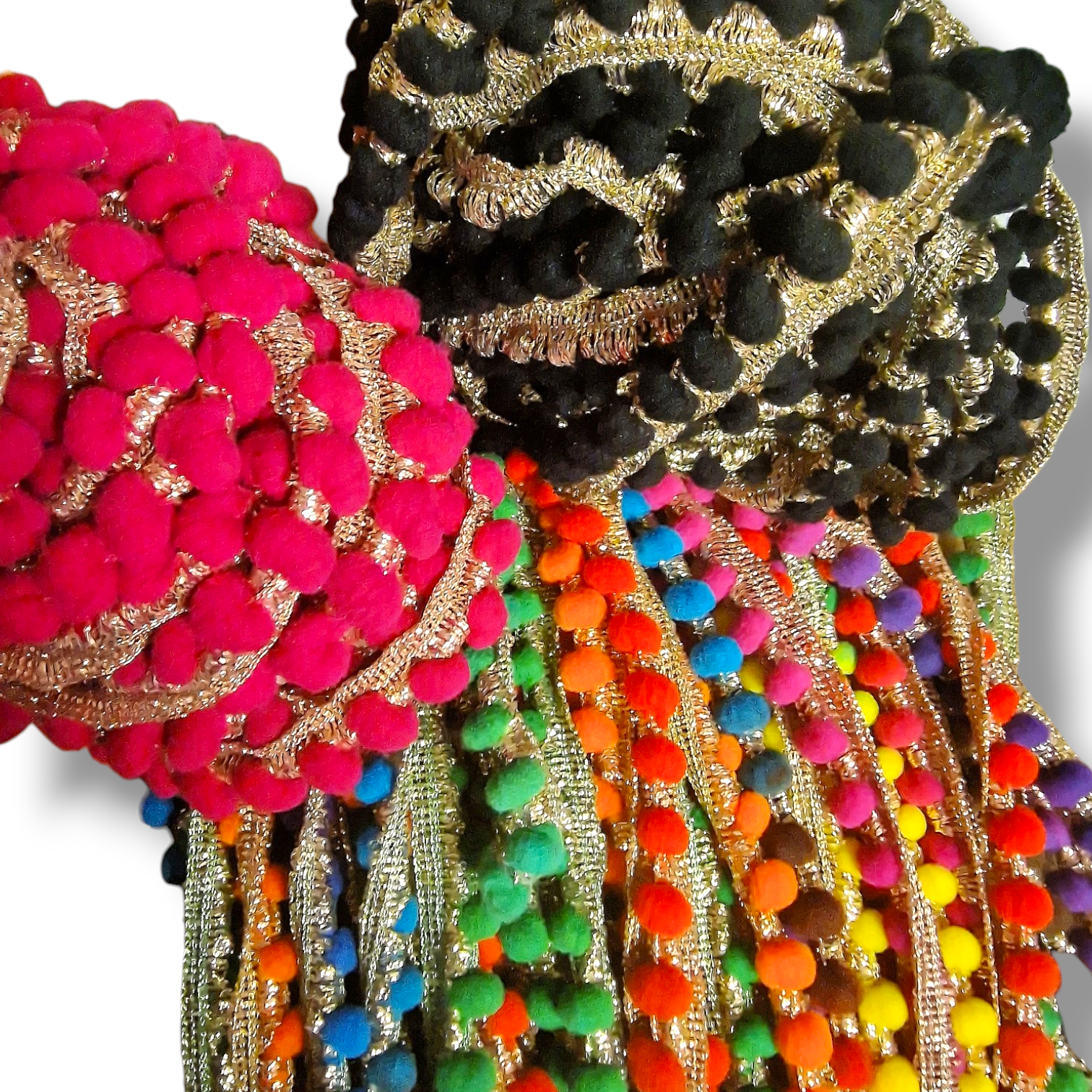 Bollfrans Cerise Svart Multi