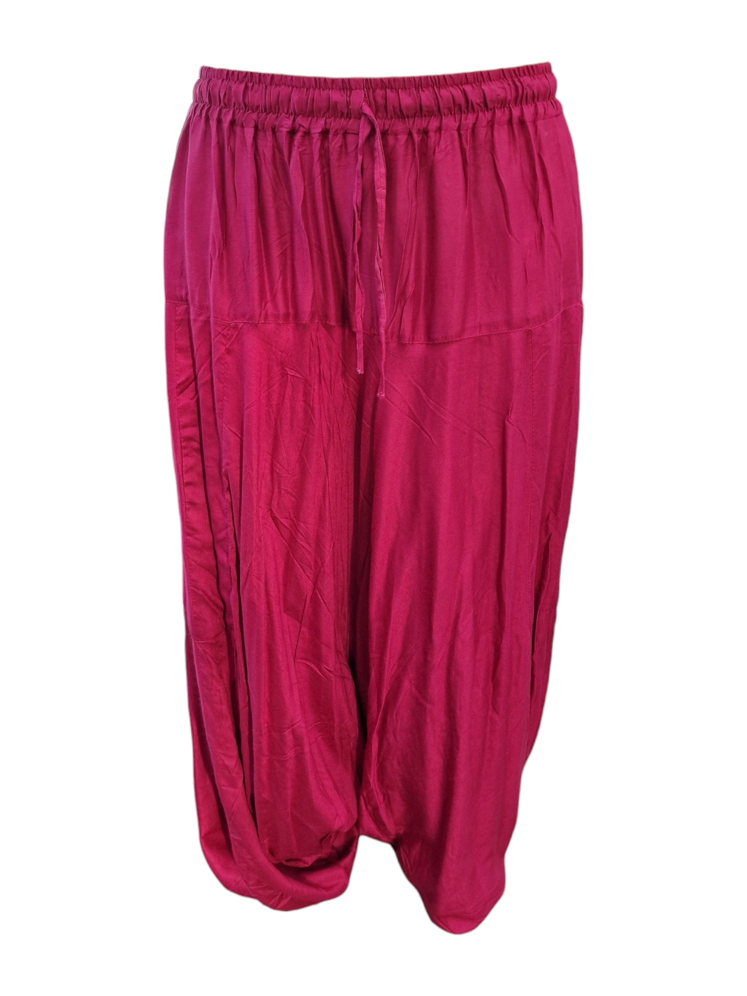 Haremsbyxa enfärgad Hallonröd Framifrån