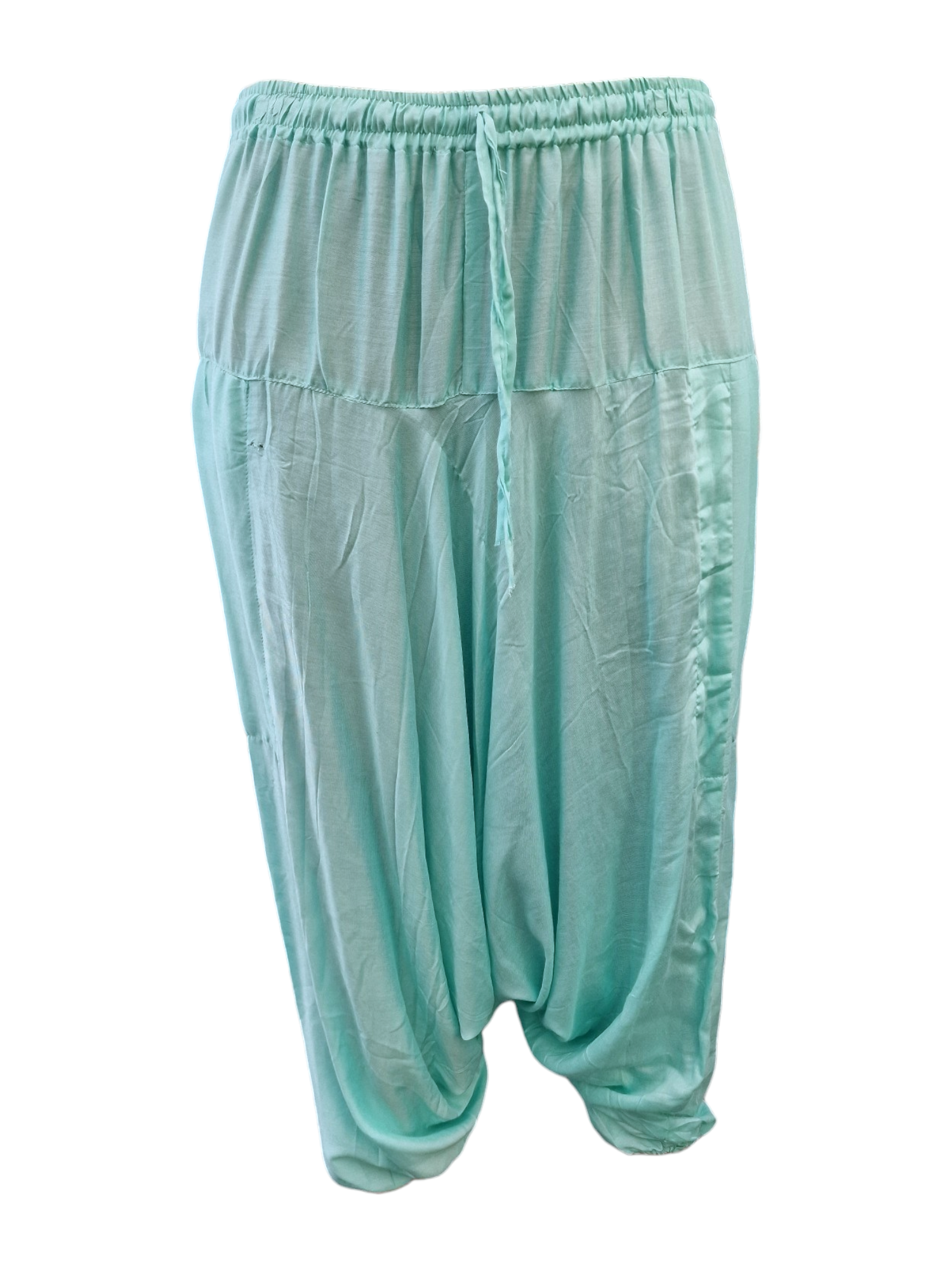 Haremsbyxa enfärgad Mint Framifrån