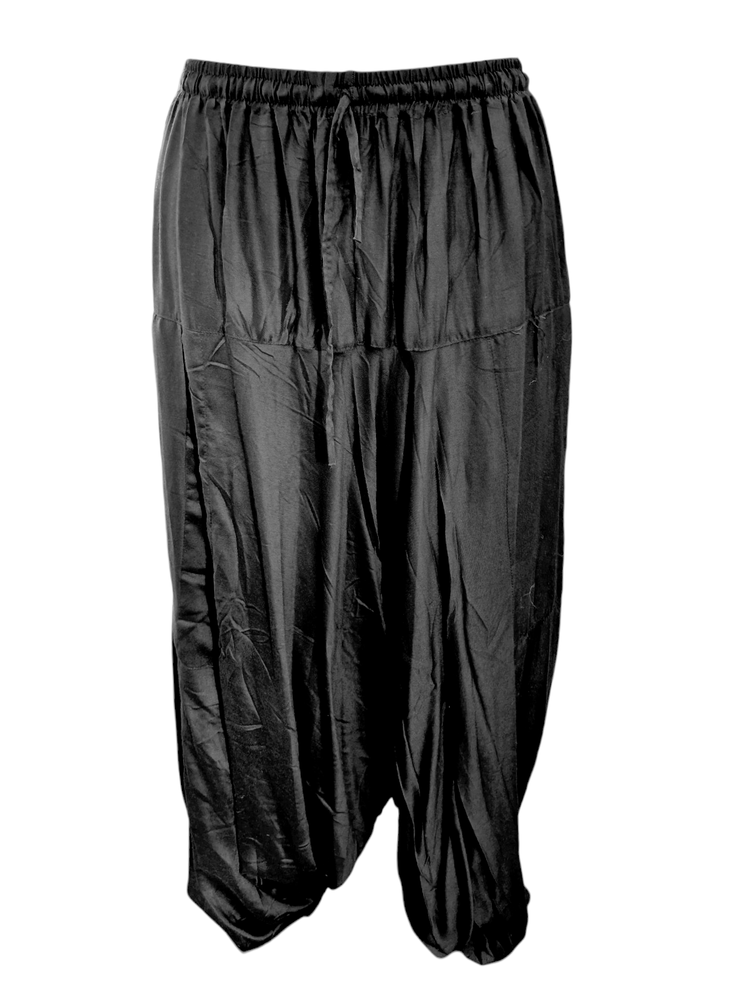 Haremsbyxa enfärgad Svart Framifrån