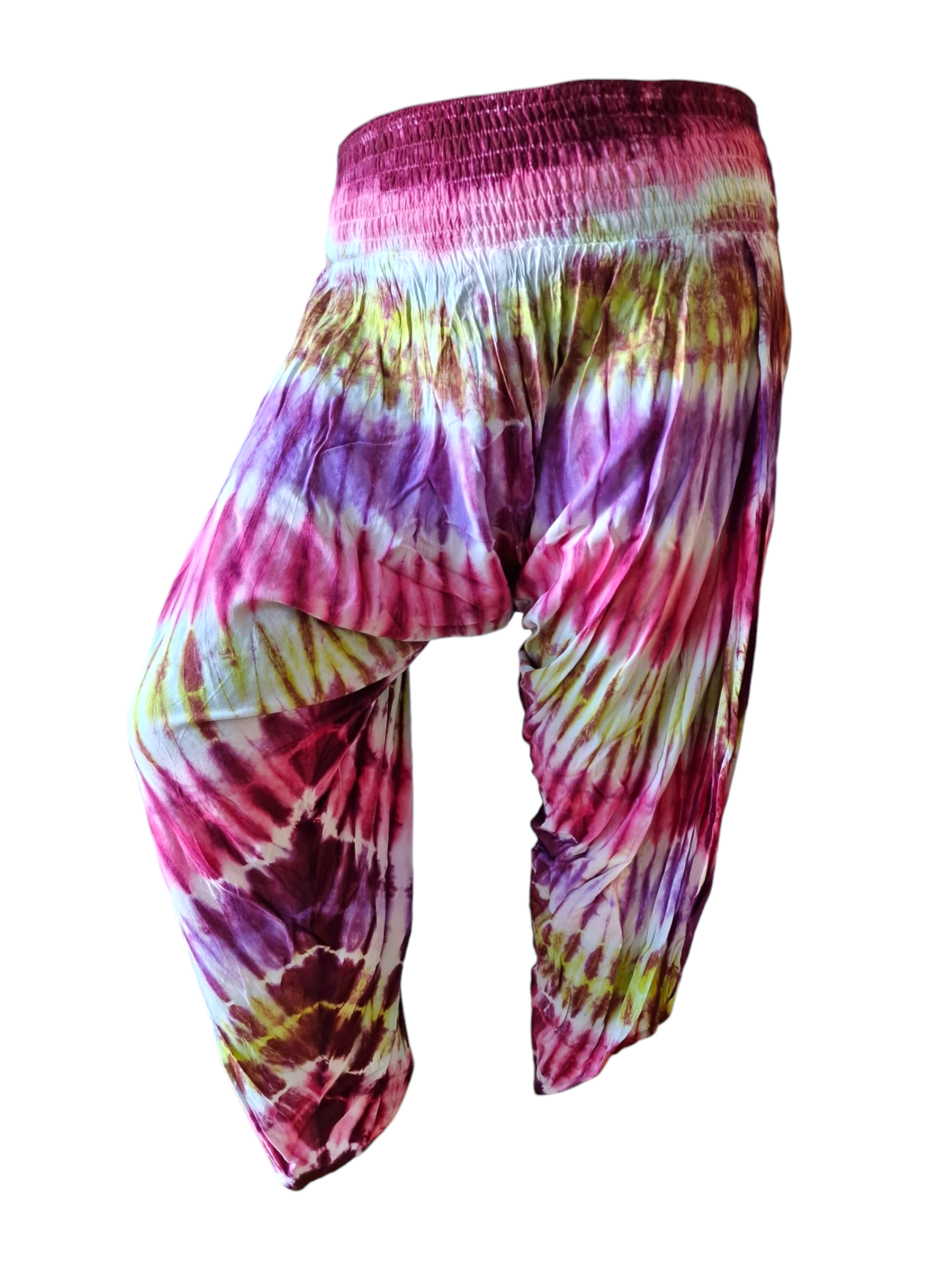 Haremsbyxor med slits Batik Multifärgad lila