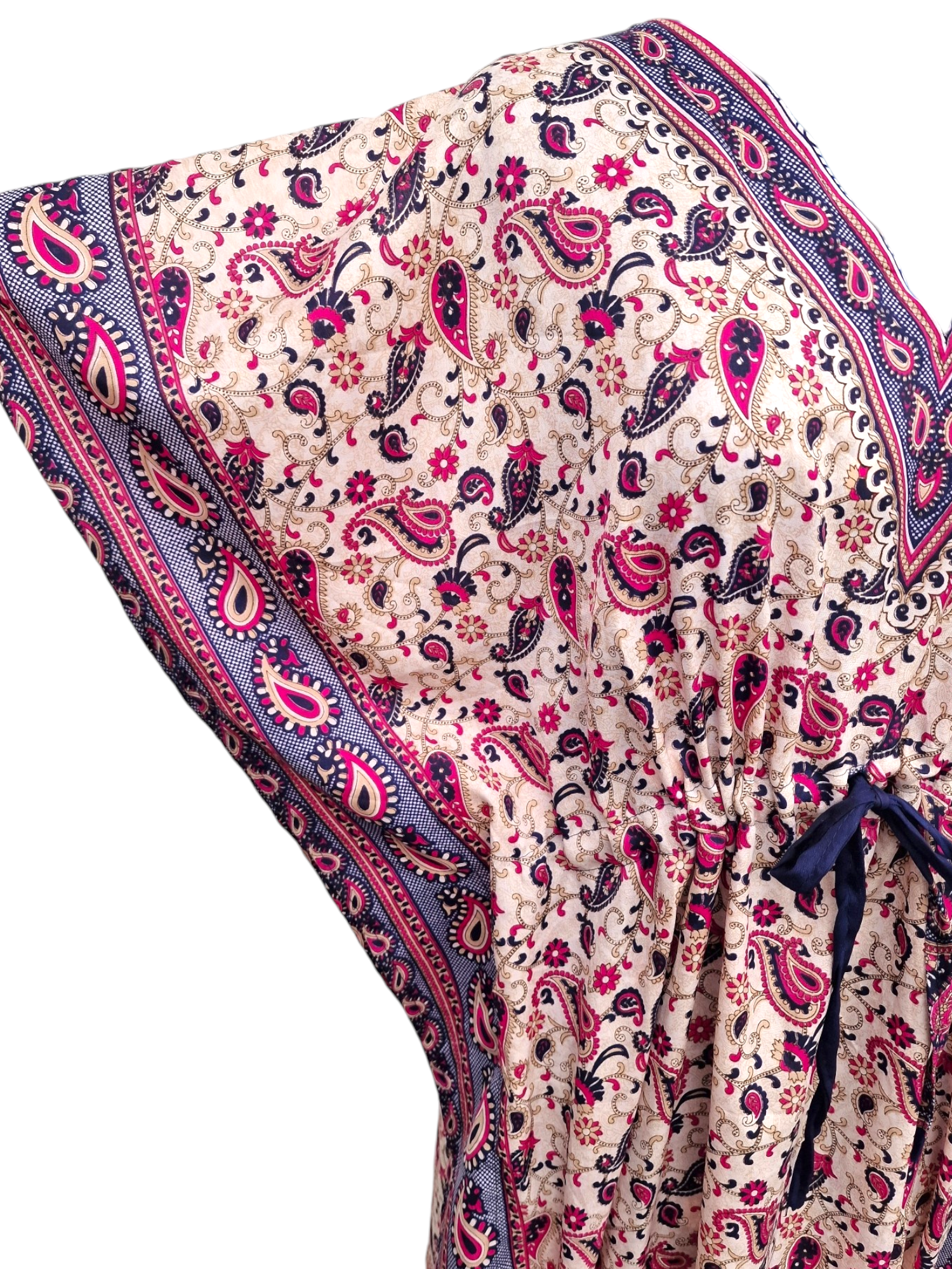 Lång Kaftan med justerbart snöre i midjan Lila Sida