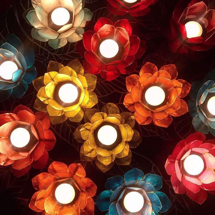 Lotuslyktor inredningsdetaljer ljuslyktor