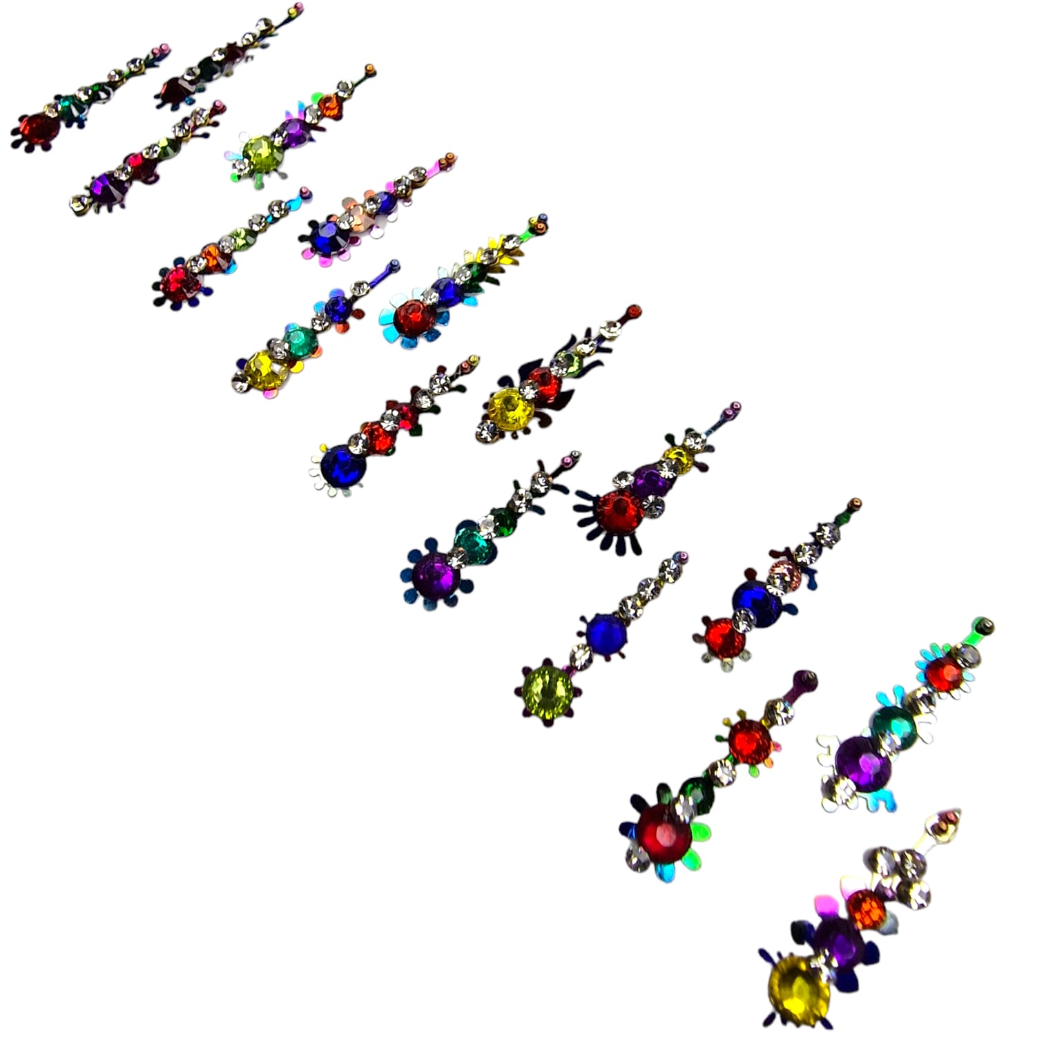 Pynta pannan, handen eller teckningen med glittriga klistermärken Rainbow