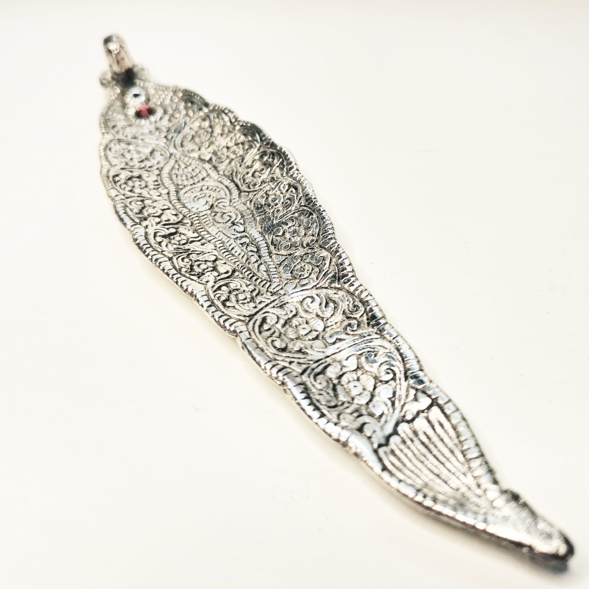 Rökelsehållare format som ett löv Silver