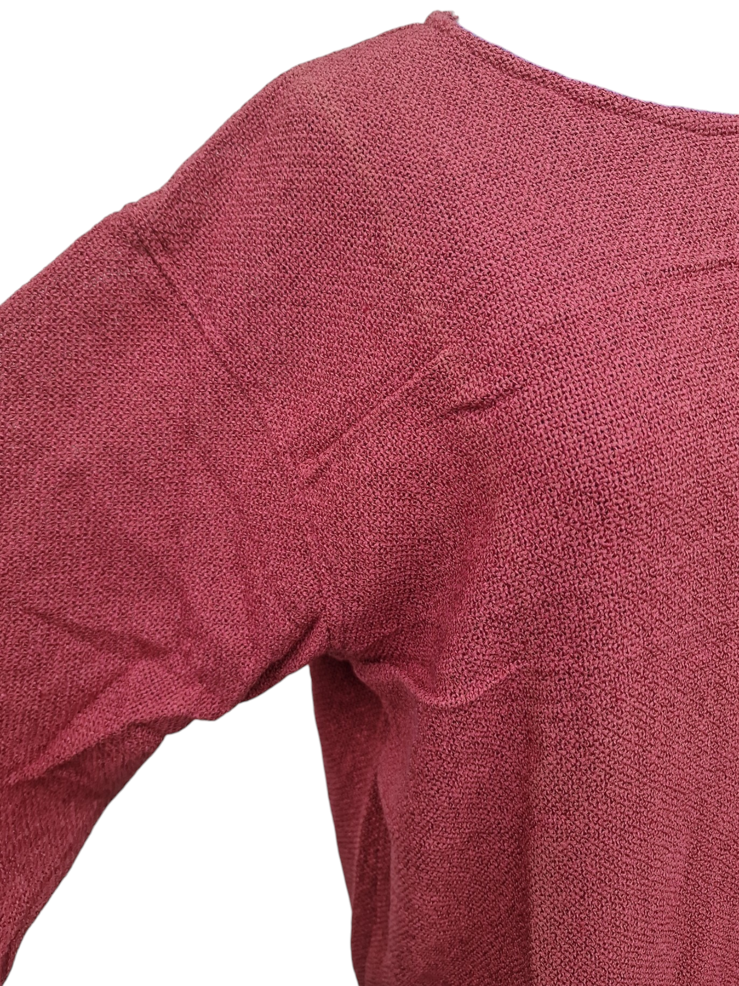 Stickad Unisextröja Hallon Ärm