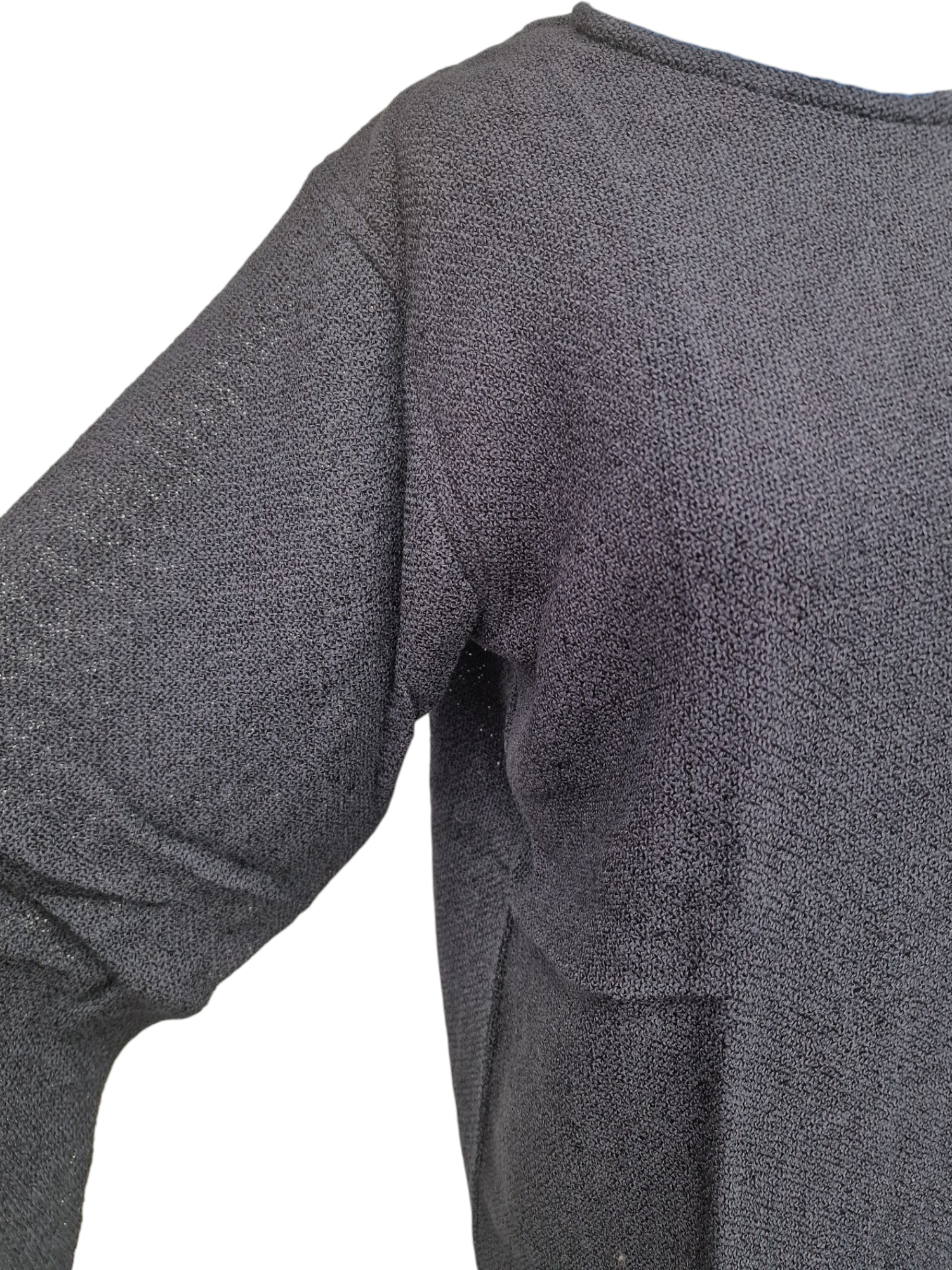 Stickad Unisextröja Svart Ärm