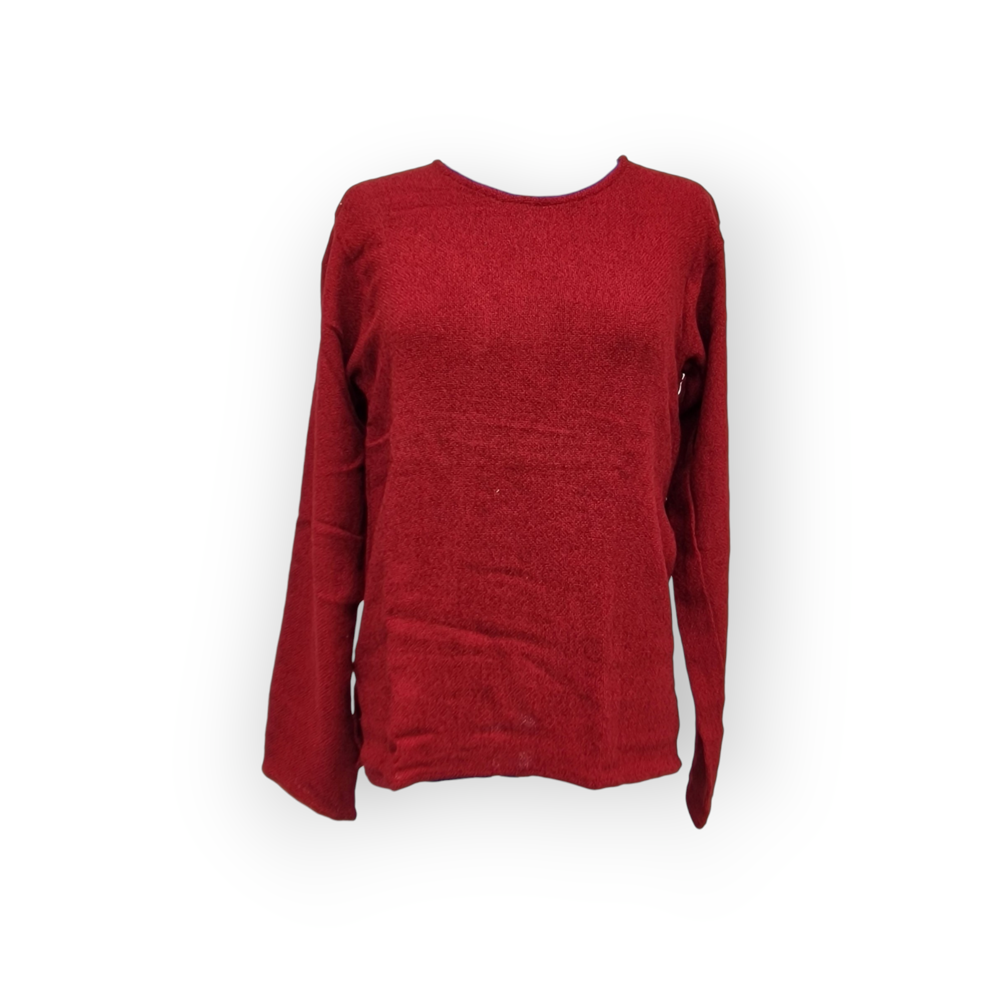 Stickad Unisextröja Vinröd