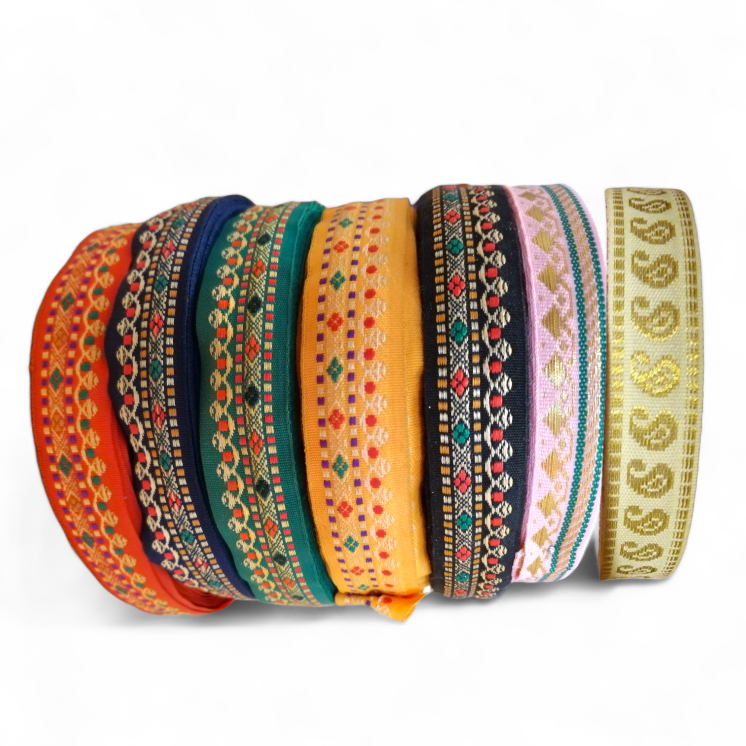 Tunna Färgglada kantband 7 olika färger