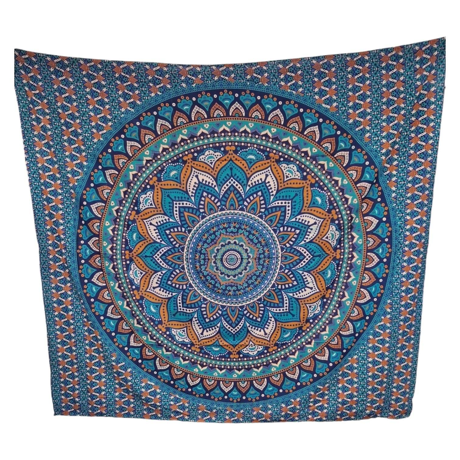 02. Flower Circle Mandala Mörk Blå