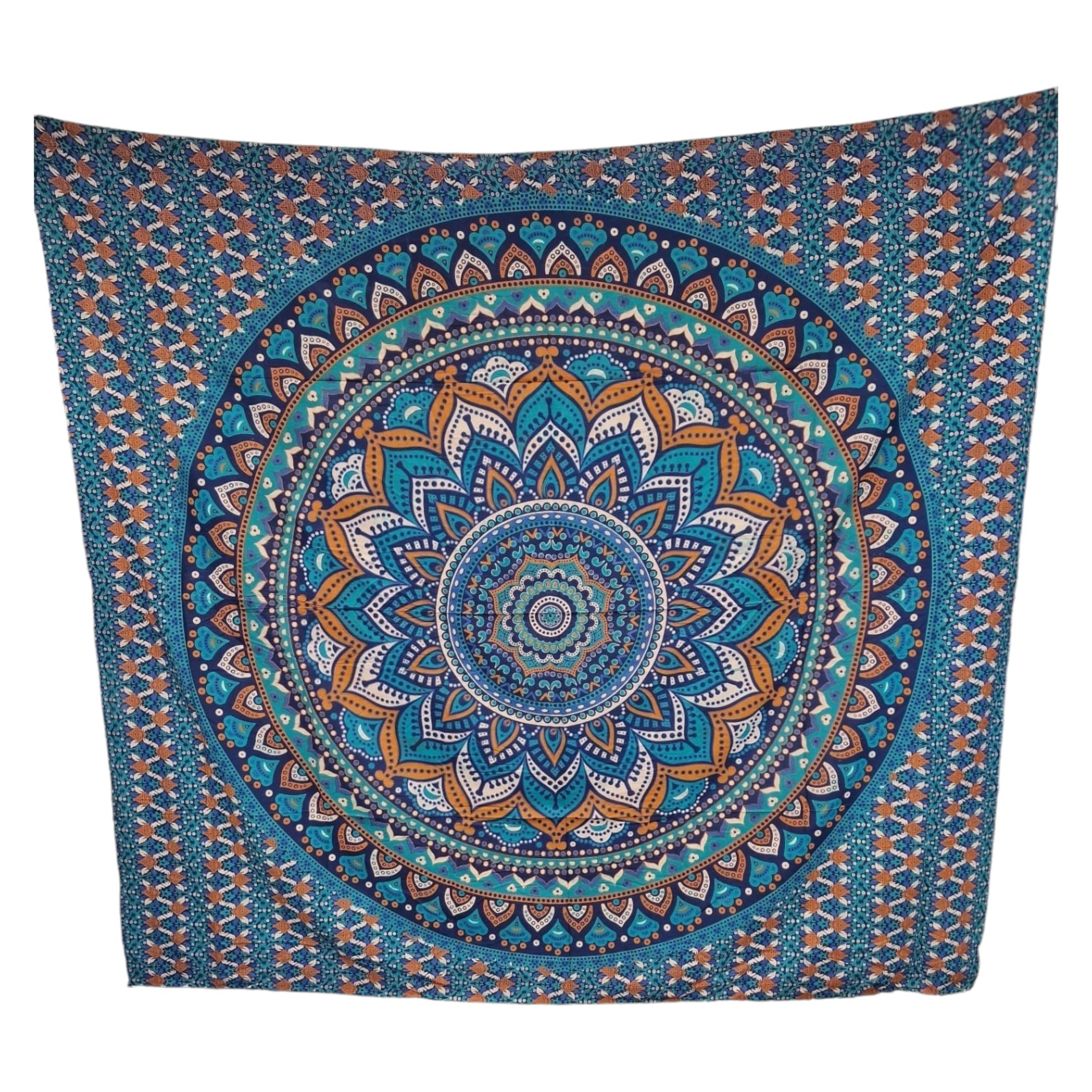 02. Flower Circle Mandala Mörk Blå