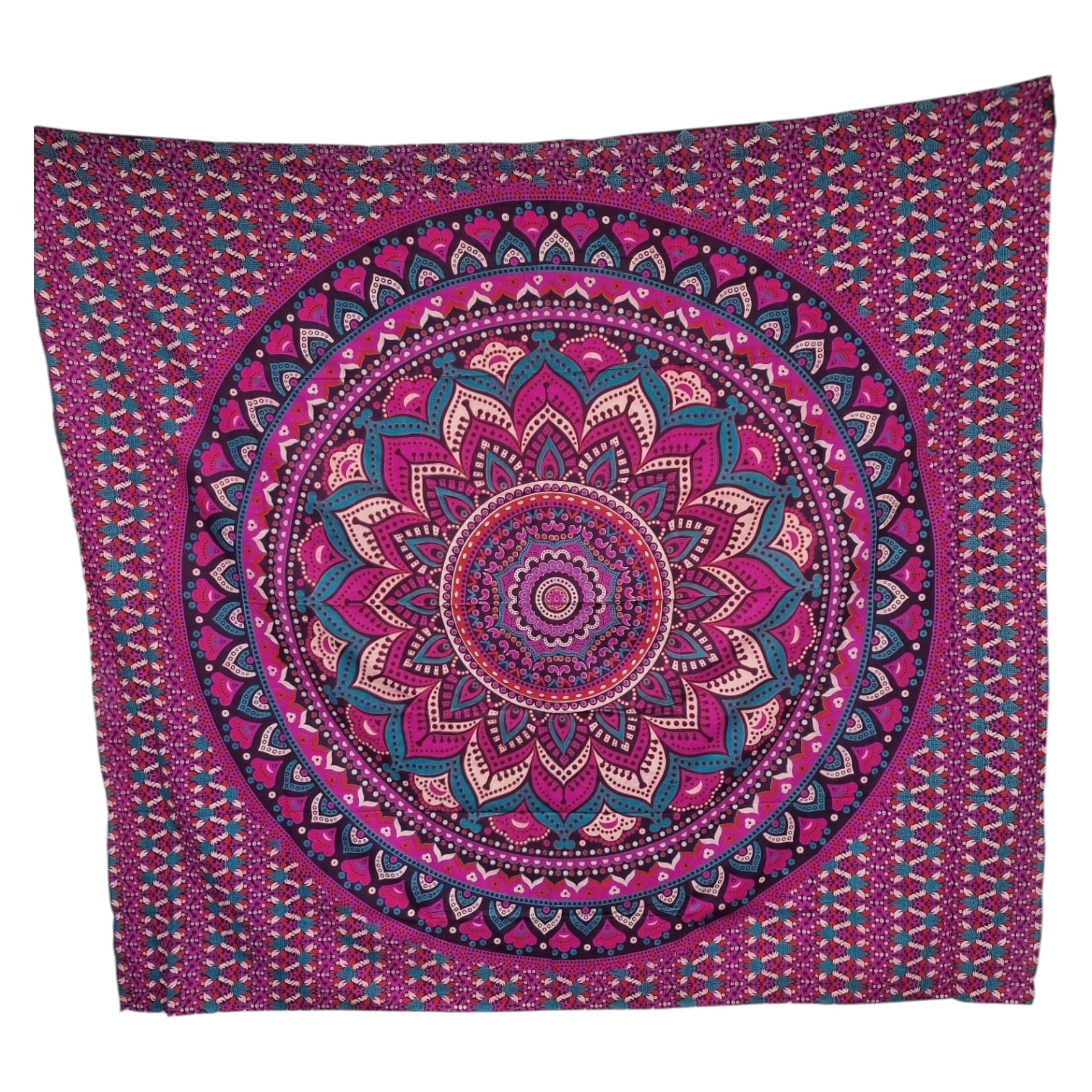 02. Flower Circle Mandala Mörk Lila och Rosa