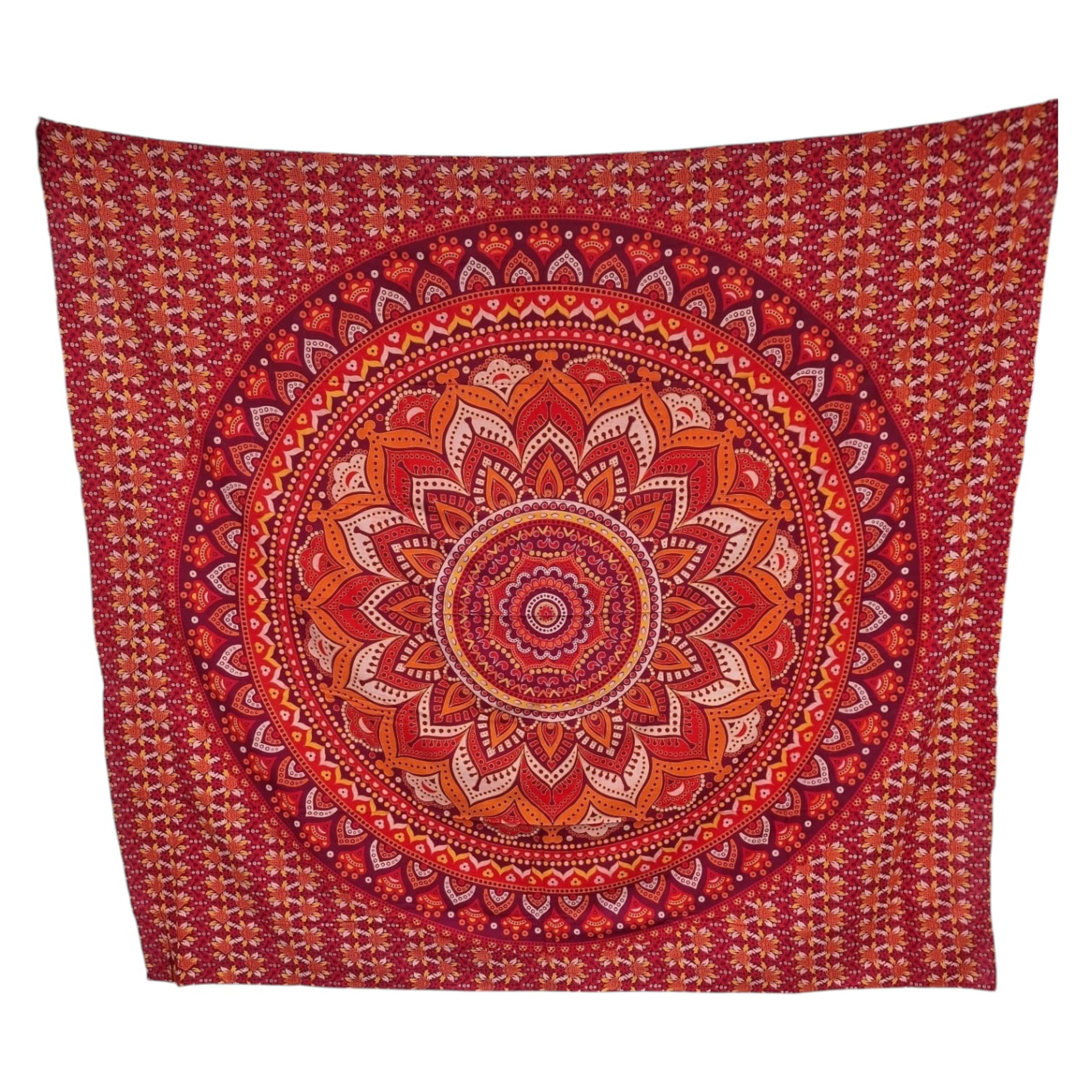 02. Flower Circle Mandala Mörk Röd