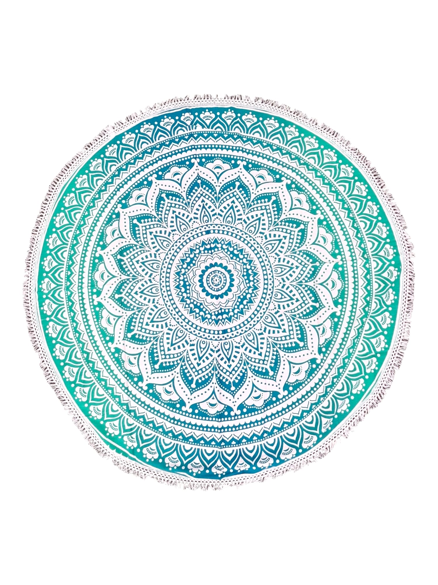 10. Flower Mandala Rund Turkos