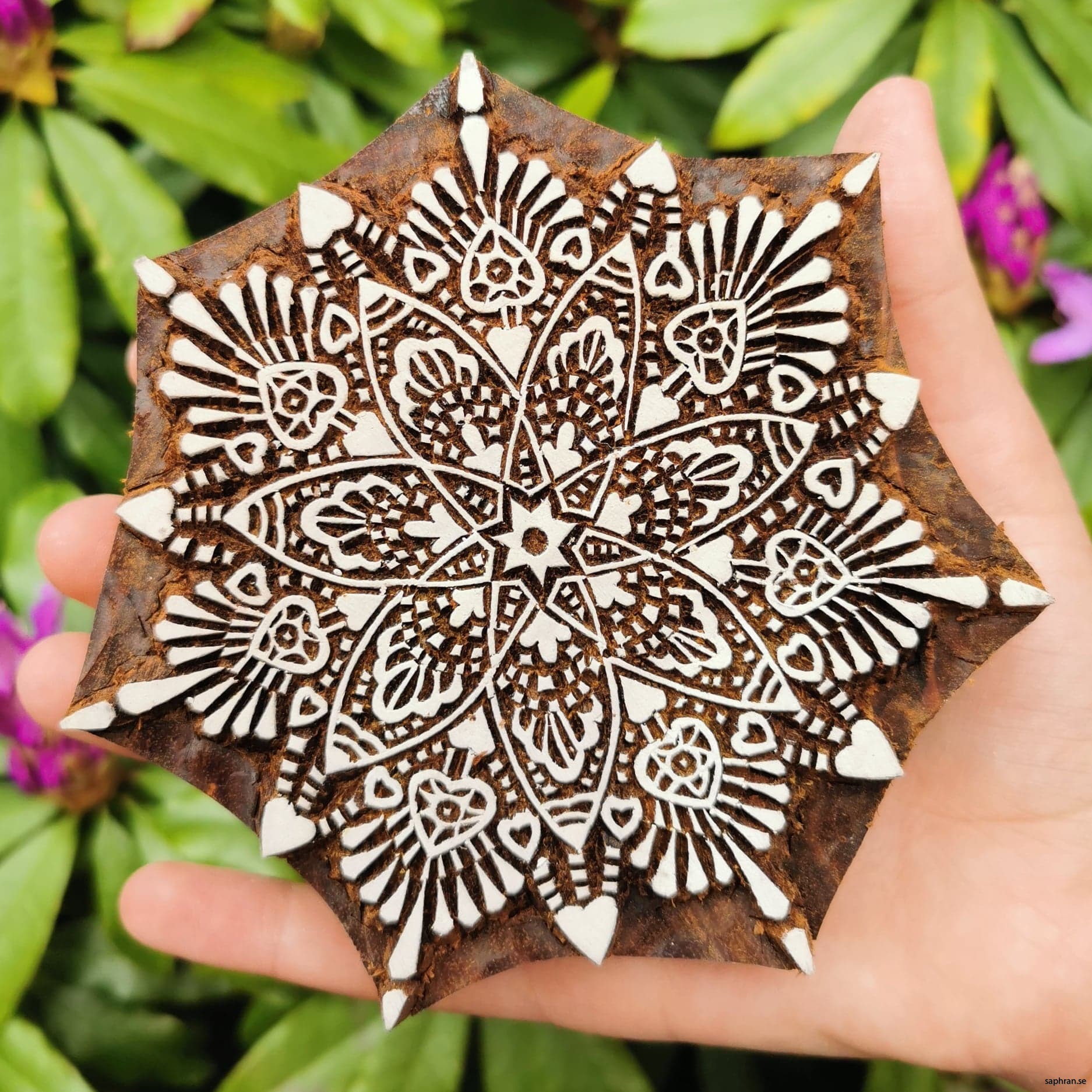 19. Indiska trästämplar Mandala