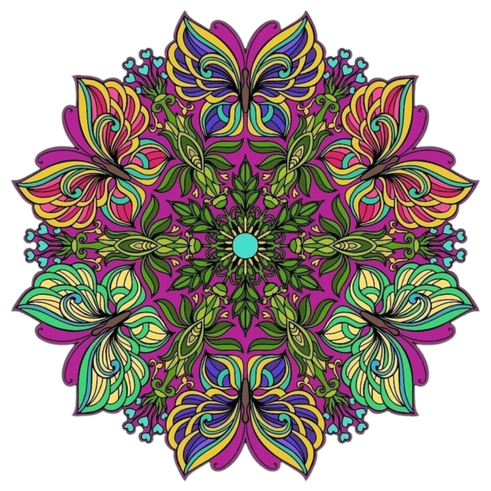 Roterande Vindspel Rostfritt stål Mandala Fjäril