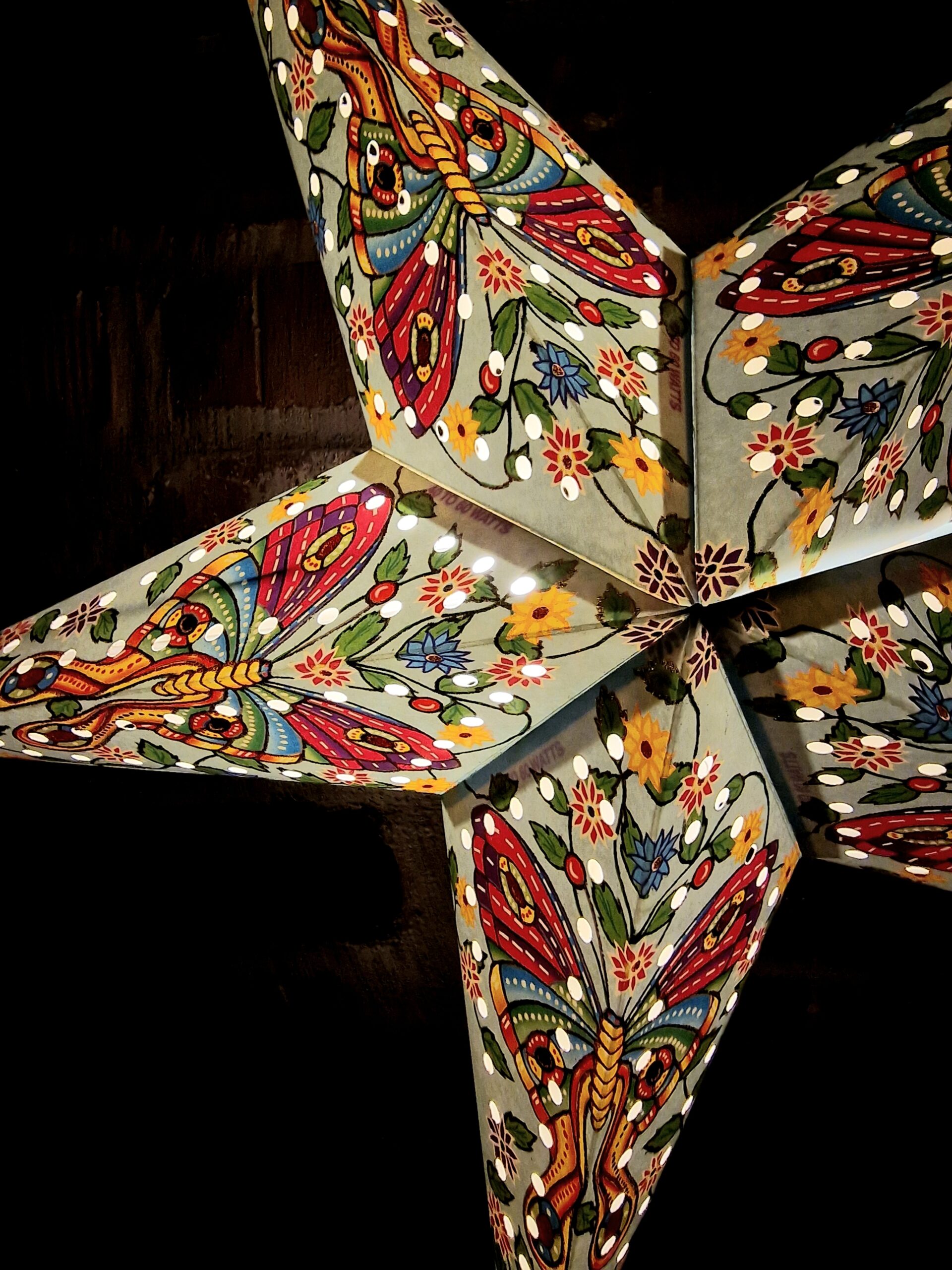 15. Julstjärna Blå Fjärilar sida