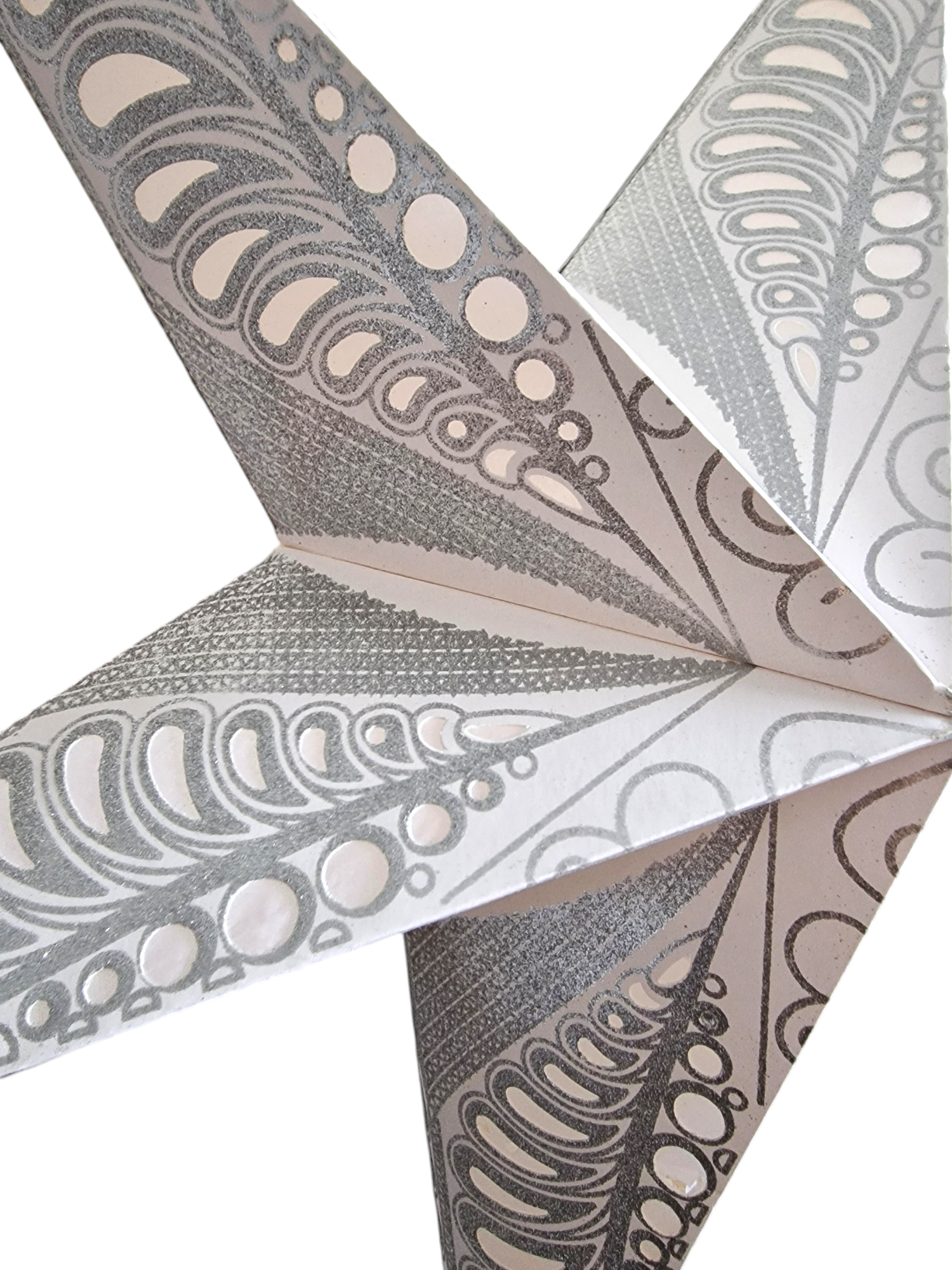 19. Vit vintrig Julstjärna Vit bakgrund