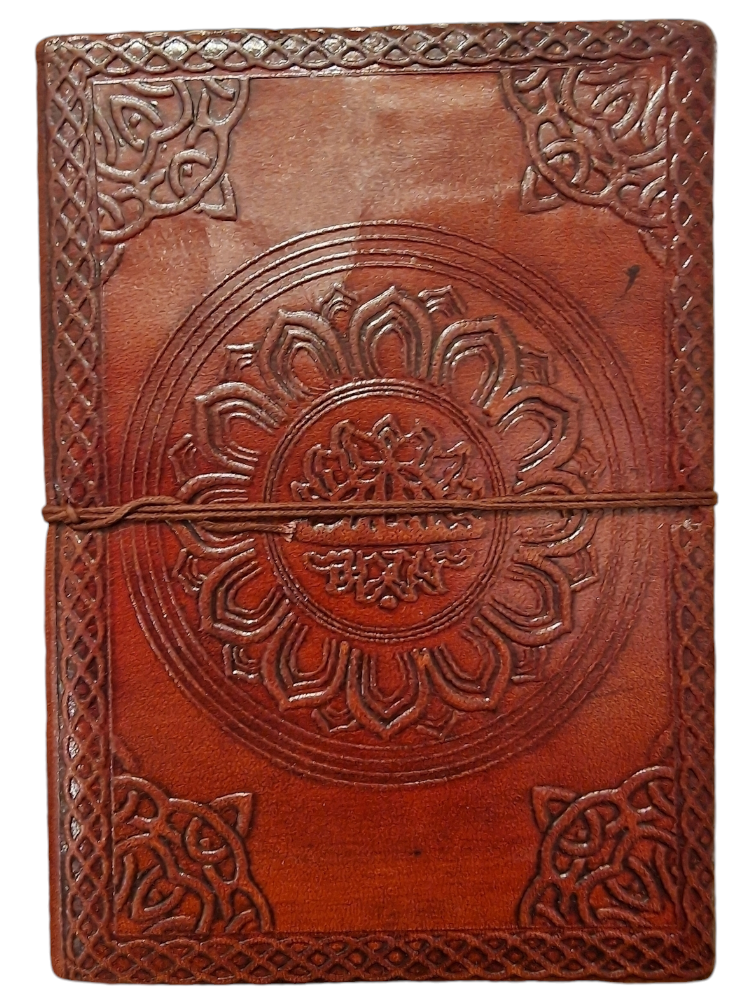 Anteckningsbok i läder och återvunnet papper