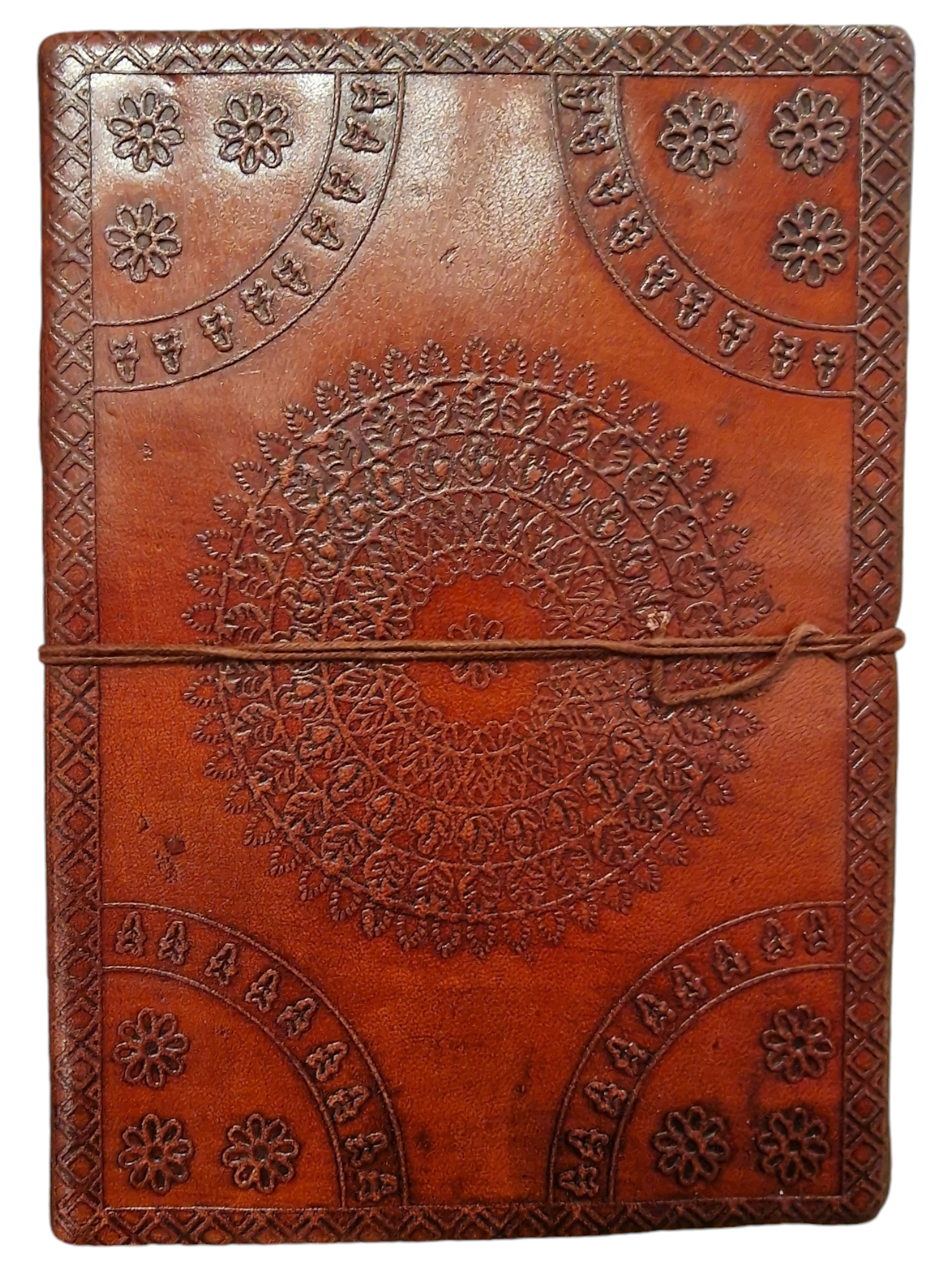 Anteckningsbok i läder och återvunnet papper