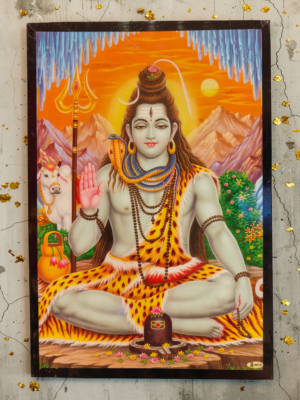 Shiva tavla med hinduisk gud och symbol för styrka, transformation och beskydd