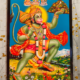 Hanuman tavla med hinduisk apgud och symbol för styrka, mod och lojalitet